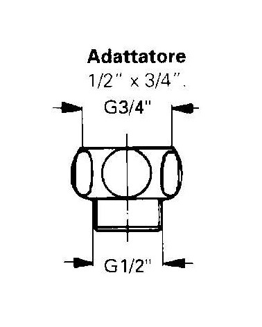ADATTATORE 1/2x3/4 CROMATO