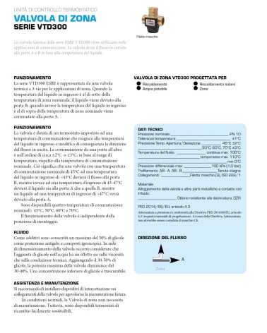VALV.TERMOST VTD322 1" 45?