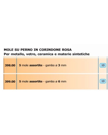 MOLE ASSORTITE diametro 6mm 5PZ   