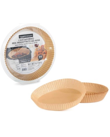 CARTA FORNO TONDA PER FRIGGITRICE AD ARIA Ø 20cm - 50 pz PERFETTO ART. 29380