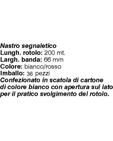 NASTRO SEGN. BIA/ROS 200MT
