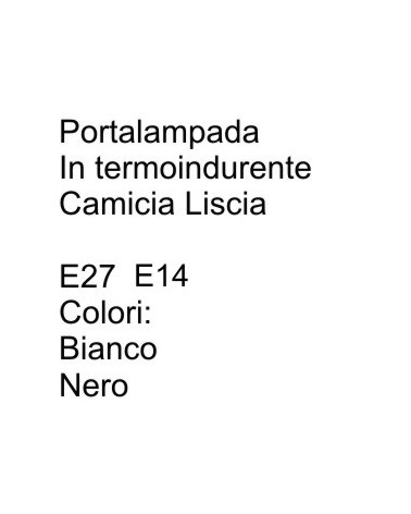PORTALAMPADA BIANCO E27   