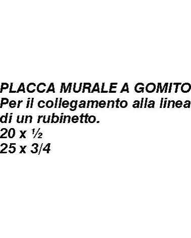 PLACCA MURALE A GOM 20x1/2