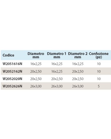 TEE D UNIONE    diametro  20X26X20