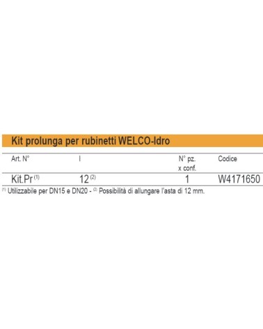 KIT PROL PER RUBINETTO INC