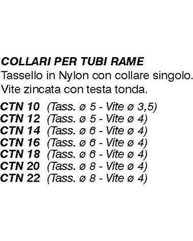 COLLARE C/TASS. x RAME diametro 10
