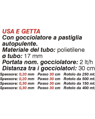 ALA GOCC diametro 20 2LT 30CM 300M