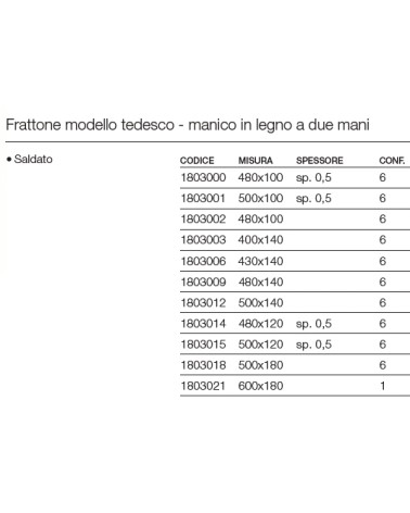 FRATTONE TEDESCO 50x14 LIS