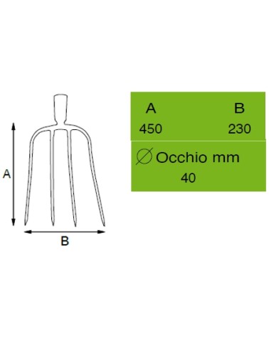 FORCA 4 DENTI ORO         