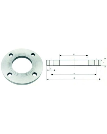 FLANGIA PIANA DN250 PN6   