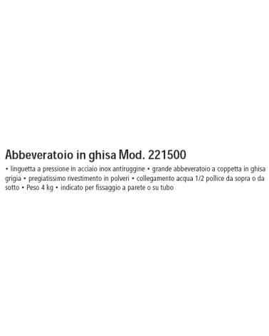 ABBEVERATOIO GHISA X MUCCA