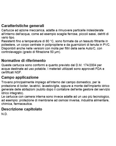 CARTUCCE RETE 5" 60 MICR  