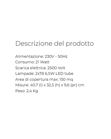 ZANZARIERA ELETTRI LED 17W