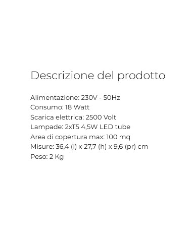 ZANZARIERA ELETTRI LED 15W