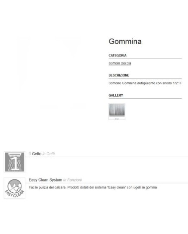 SOFFIONE GOMMINA 1J  CROMO