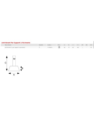 ANTIVIBR diametro 48XM8 P.45KG 4PZ