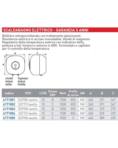SCALDAB. DEL? 10LT STL  5A