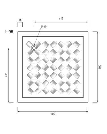 PIATTO ALBATRO  80x80 BIAN