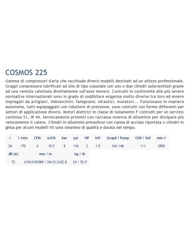 COMPRES 24L COSMOS 225-2HP