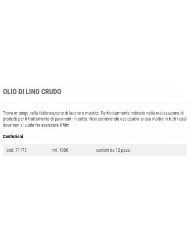 OLIO LINO CRUDO      1 LT 