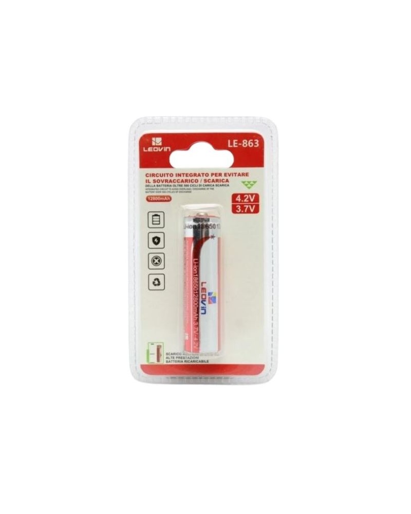 Batteria ricaricabile 4.2V 9.6Wh 12800mAh 18650