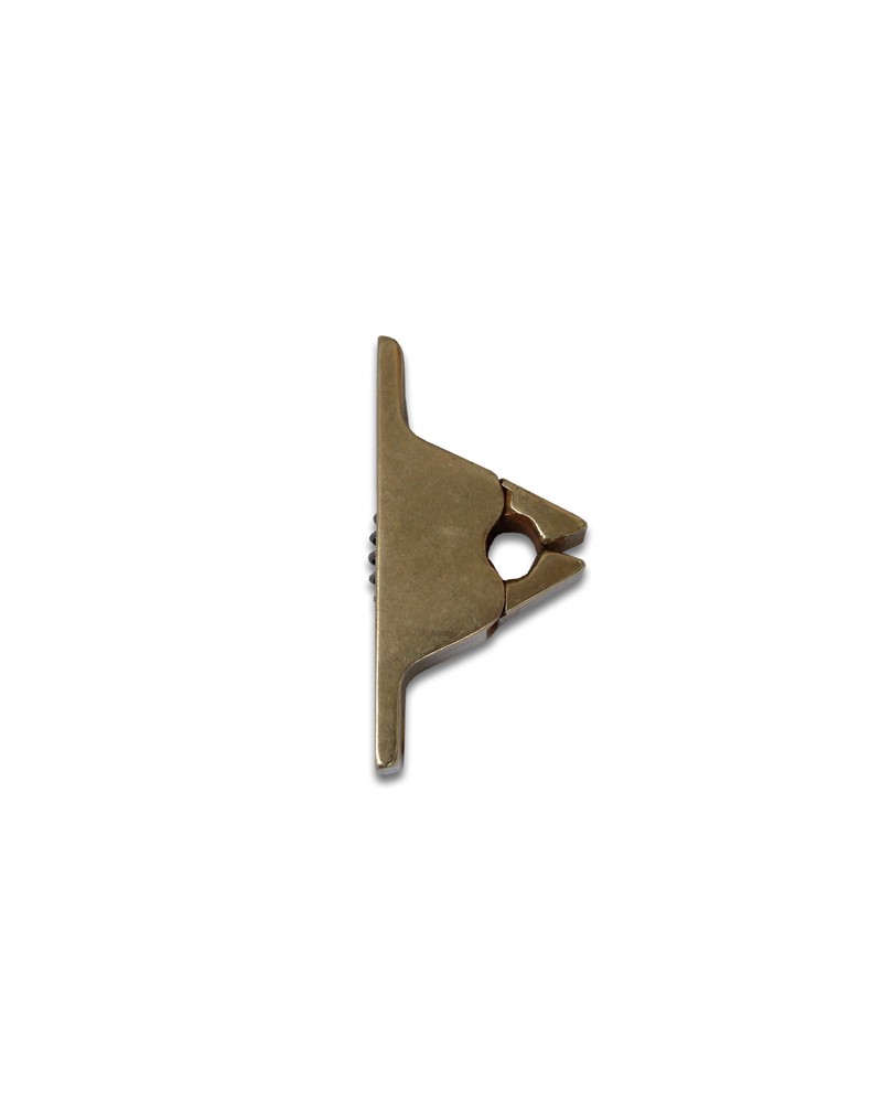 CRICCHETTO A PINZA OTTONE LUCIDO CON PRESA INLCUSA GHIDINI