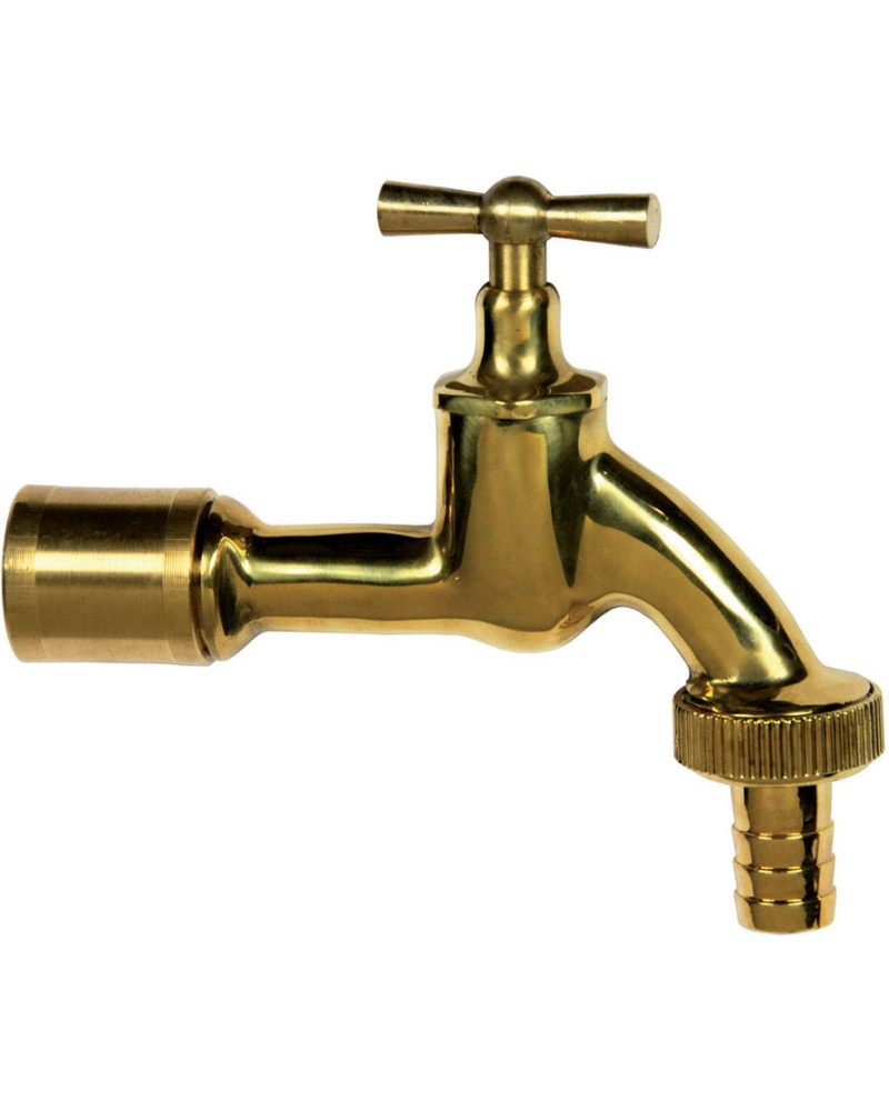 RUBINETTO CON PORTAGOMMA OTTONE CON FARFALLA 1/2