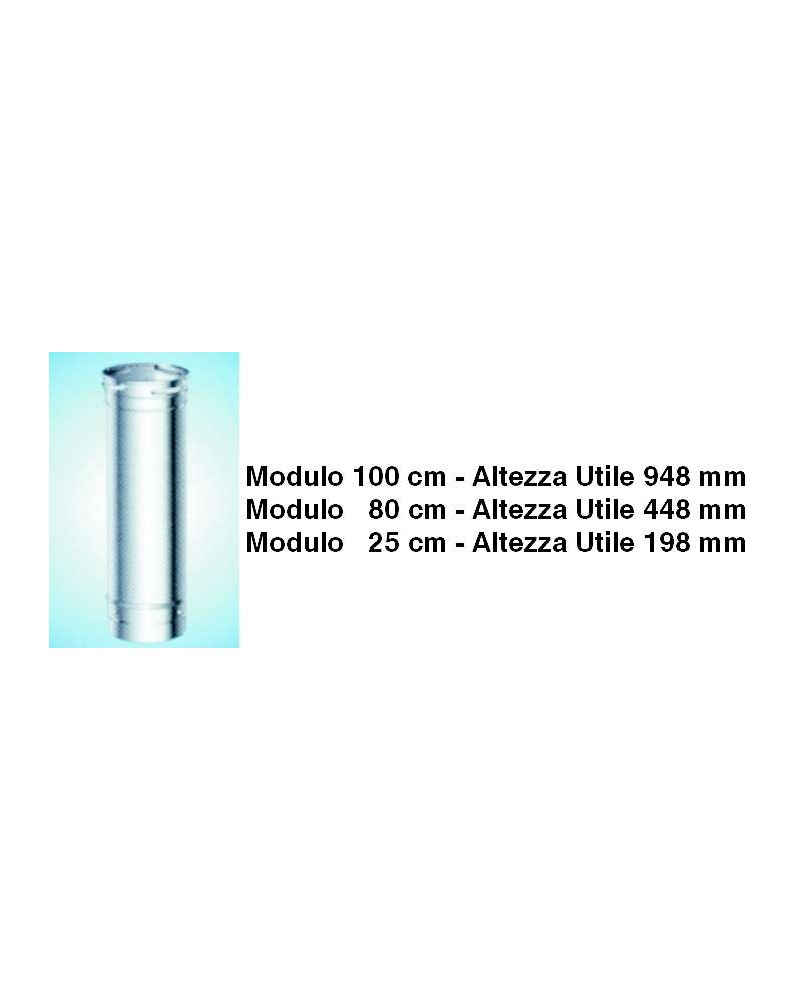 TUBO UNICO INOX 25 CM 80  