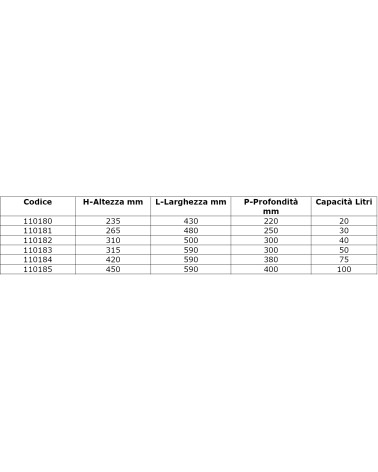 CASS. VASO APERTO INOX 20L