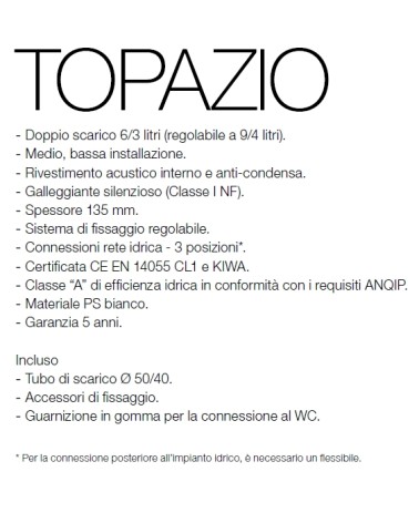 CASSETTA TOPAZIO    BIANCA