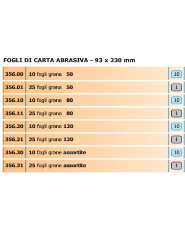 FOGLI ABR 93X230 G50 10P  