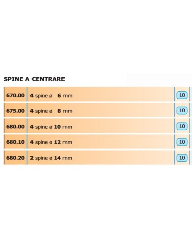 SPINE A CENTRARE diametro 6 4PZ   