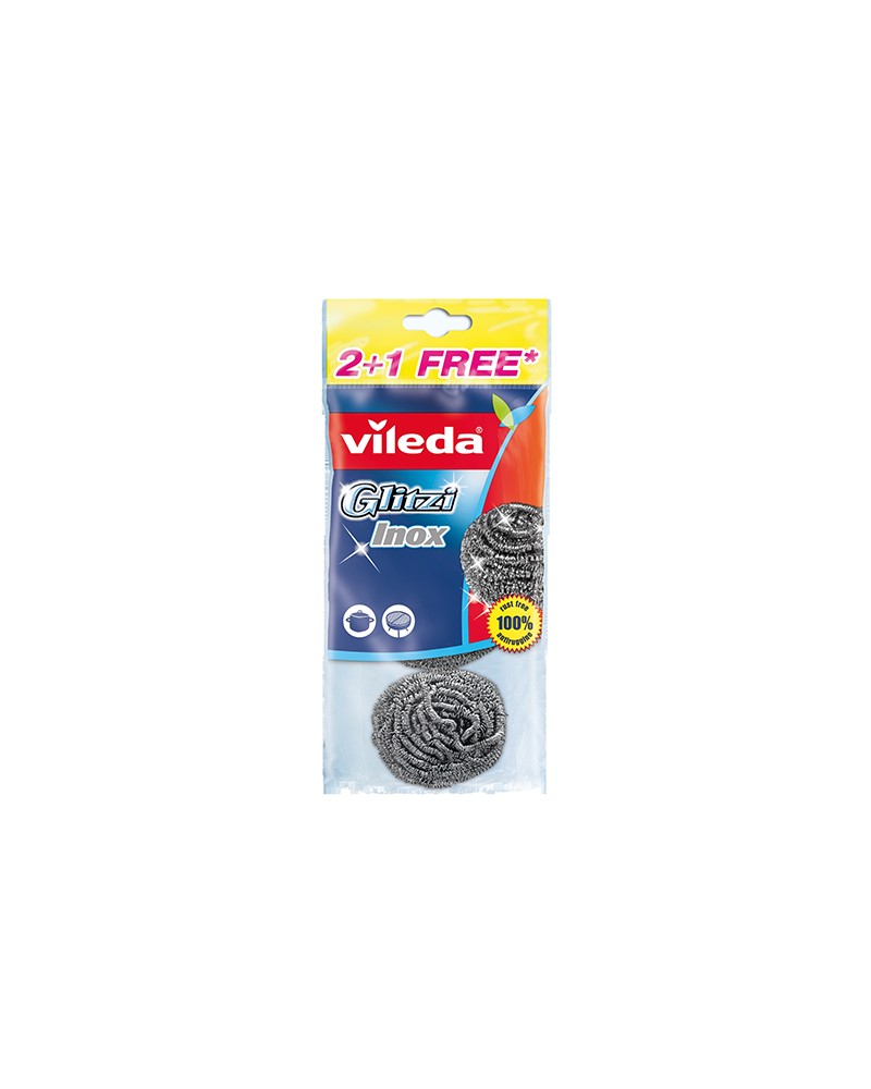 SPUGNA SPIRALE INOX VILEDA 2+1 GRATIS