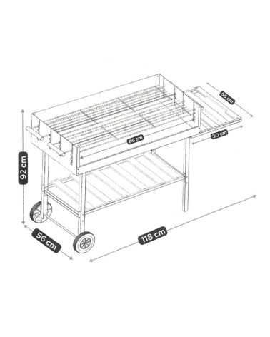 BARBECUE CARR 2GR118x56x92