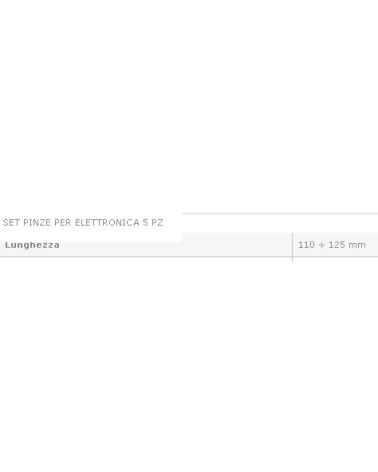 SET PINZE ELETTRONICA 5 PZ