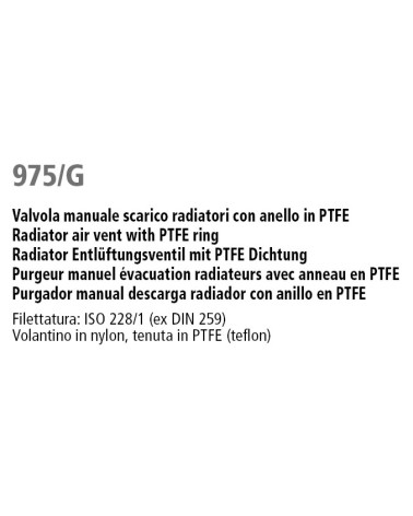 VALVOLINA PER RADIAT. 1/4 