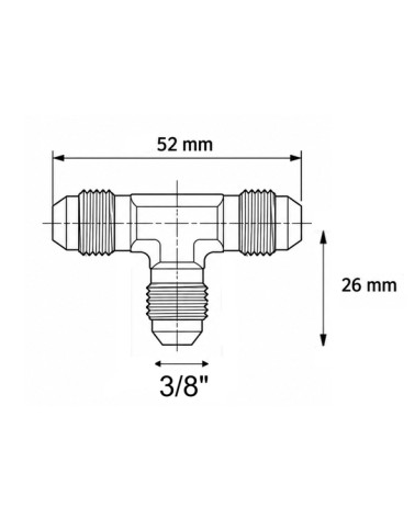 GIUNTO TEE T2-6K 3/8 SAE  
