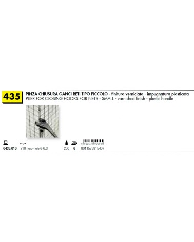 PINZA GANCI RETI PICC. 6.3