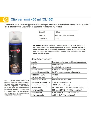 OLIO SPRAY LUBR ARMI 400ML