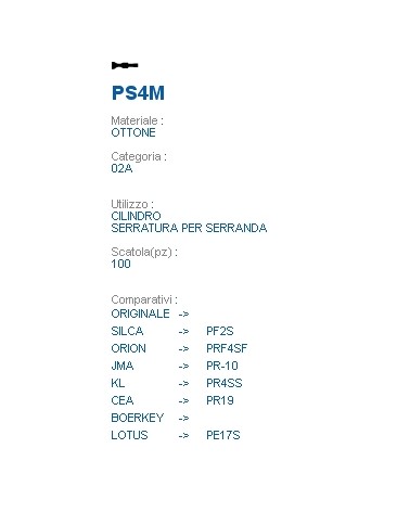 CHIAVE PS4M | PF2S        
