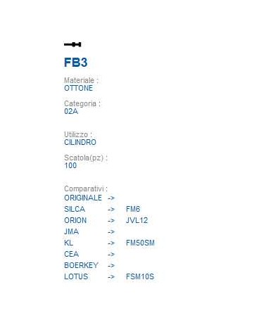 CHIAVE FB3 | FM6          