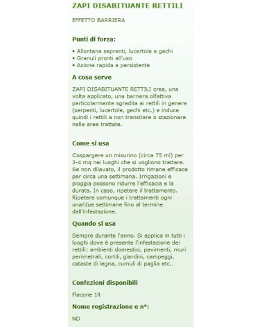 ZAPI DISAB.GRANUL.RETTILI 