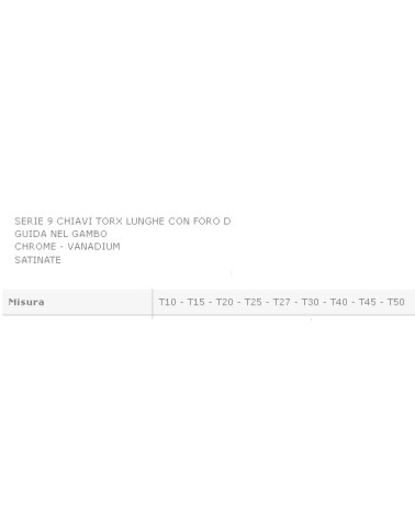SET 9 CHIAVI TORX LUN FORA
