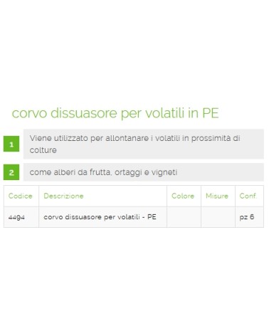 CORVO DISSUASORE VOLATILI 