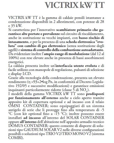 CALDAIA VICTRIX 28 KW TT  