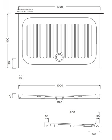 PIATTO SMART 100X80 H6 BIA