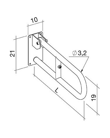 BARRA RIBALTABILE BIA 70CM