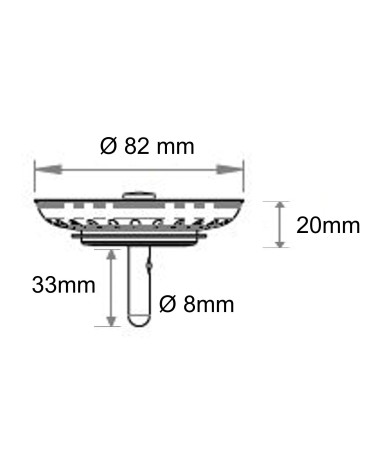 GRIGLIA BASKET diametro 8 cm DELO'