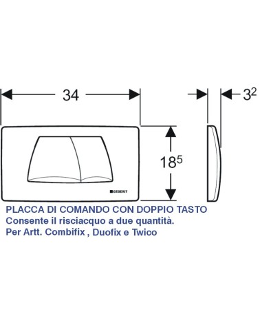 PLACCA TWINLINE30 BIANCA  