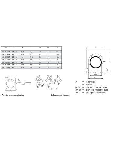 FISSATUBO SCH16-23GR      